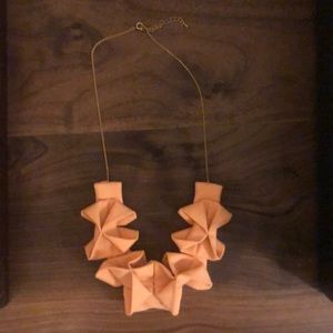 Homako peach origami Statement necklace